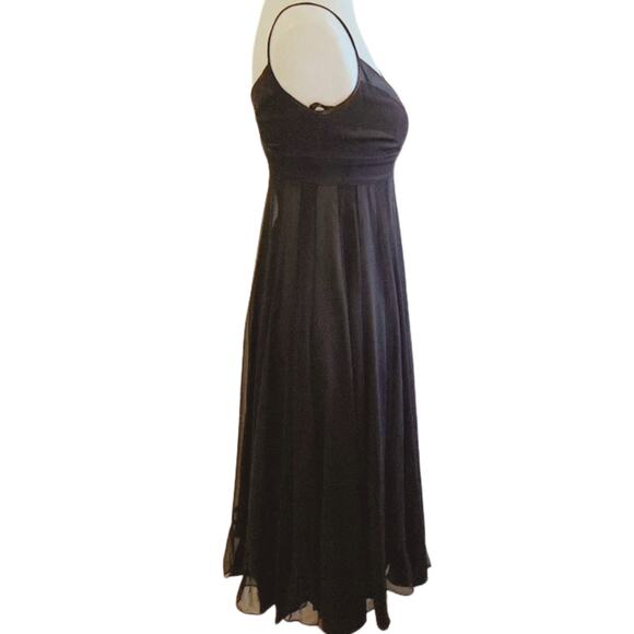 Diane von Furstenberg Black Silk Dress - A-Line Spaghetti Strap Dress – Sz 0 - Picture 3 of 11